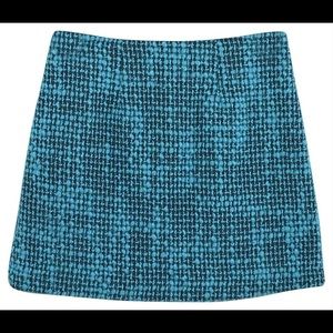 Alice + Olivia Blue Tweed Skirt